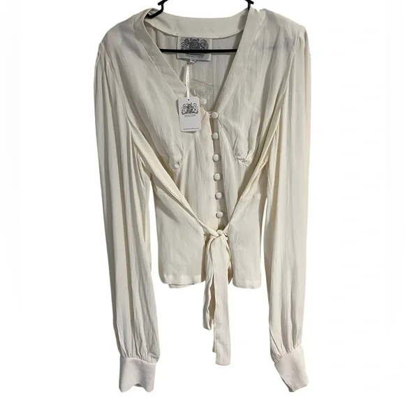 the seamstress of bloomsbury JAY BLOUSE IN CREAM - Picture 2 of 7